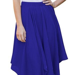 NWT Blue Irregular Hemline Midi Overskirt